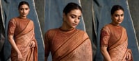 Keerthy Suresh Redefines Grace in a Stunning Peach Saree at Vikatan Awards